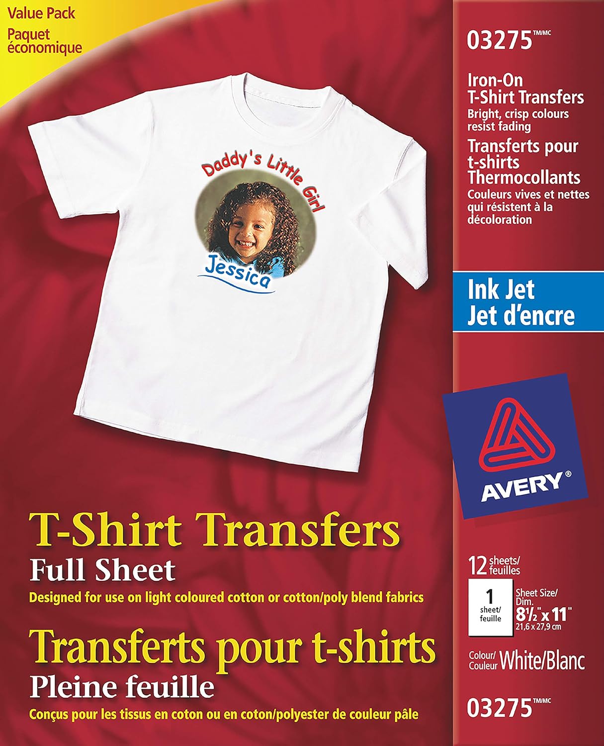 avery shirt transfer