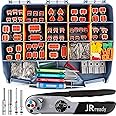 JRready ST6437 Deutsch Connector Kit, DT DTM Connectors 2 3 4 6 8 12 Pin with Turret Style Crimping Tool, Size 16 20 Solid Pins Wire Gauge 14-22AWG, 14AWG Yellow Seals and Removal Tools