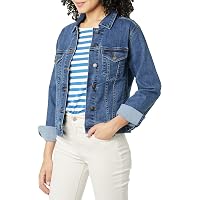 Amazon Essentials Women's Regular-Fit Denim Jean Jacket (Available in Plus Size)