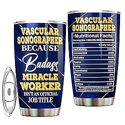 MONIZILUCKY Vascular Sonographer Tumbler Stainless