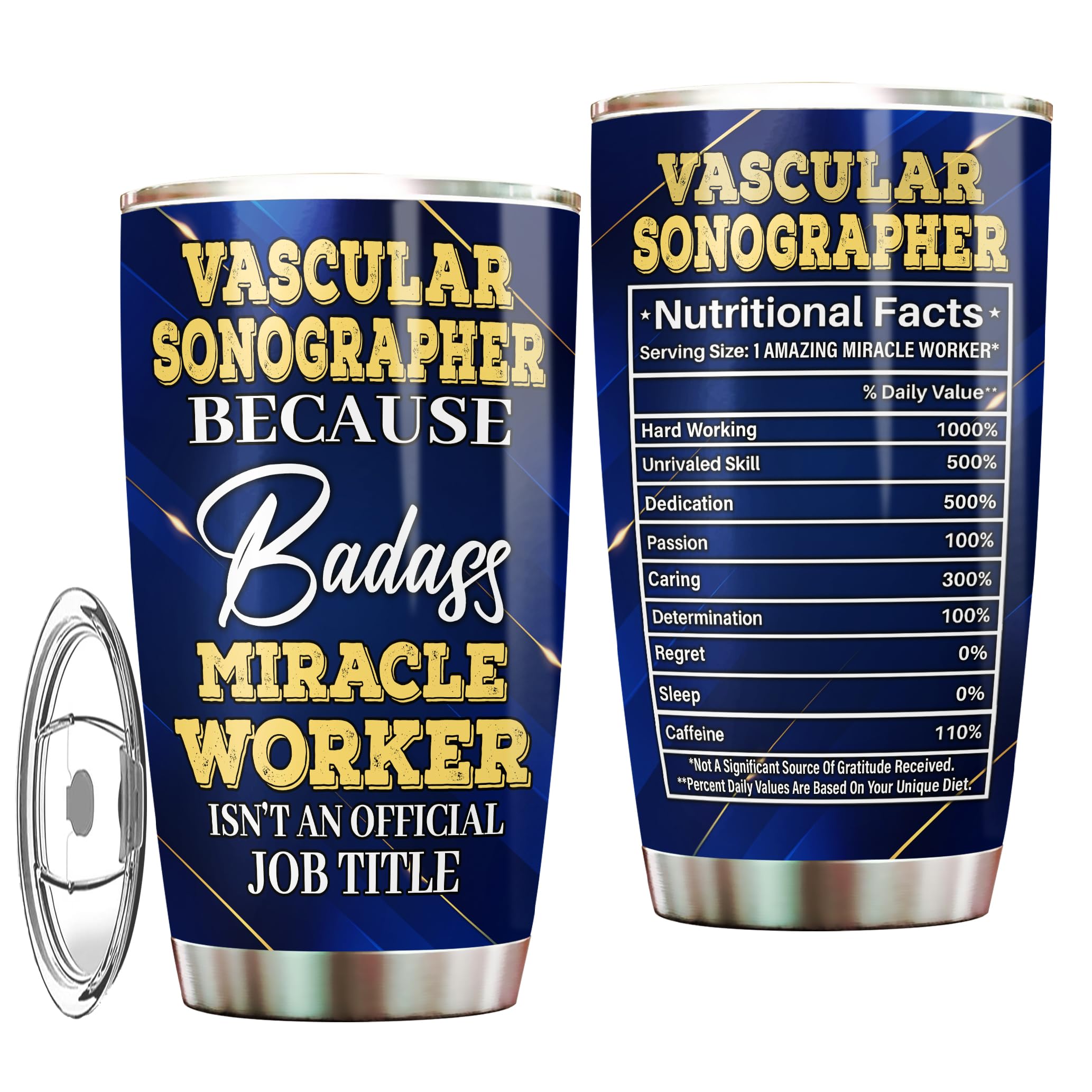 MONIZILUCKY Vascular Sonographer Tumbler Stainless