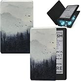 Magnetic Case for 4.3" Xteink X4 Pro Pocket eBook Reader (Misty Forest) | Ultra-Thin Lightweight PU Leather Cover for Xteink X4 Pro, Reserved Charging Hole, Magnetic Closure