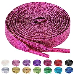 Olukssck 2 Pairs Flat Glitter Shiny Metallic Shoe