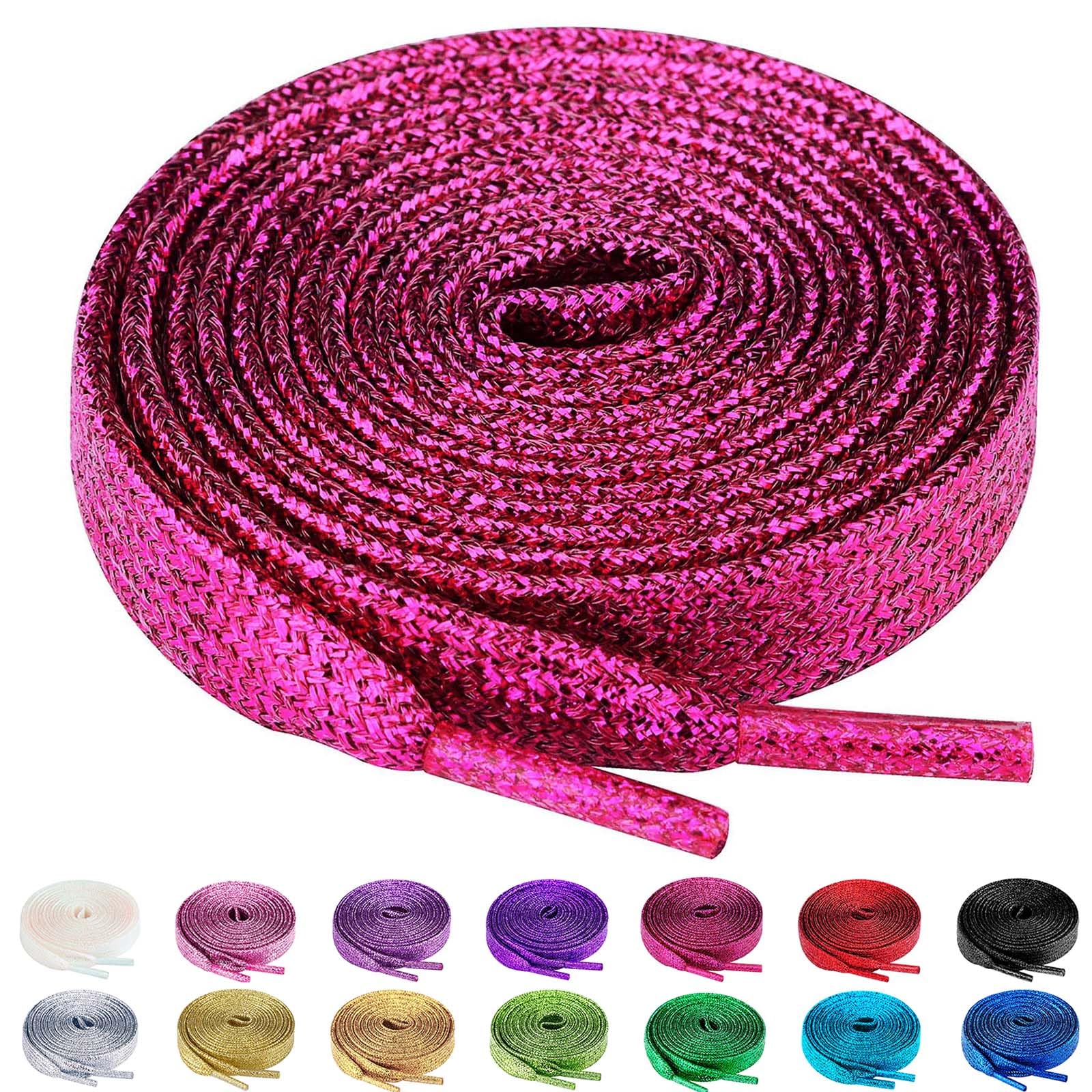 Olukssck 2 Pairs Flat Glitter Shiny Metallic Shoe