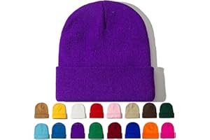 Ruqizhi Beanie Hats for Men Women Slouchy Beanie Hats Winter Knit Cuffed Beanie Soft Hat