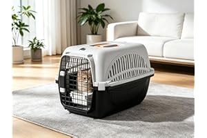 Hard-Sided Cat Travel Carrier, 18.5x11.8x12.2 Inches Pet Carrier for Dogs and Cats, Sturdy Portable Dog Kennel with Steel Wir