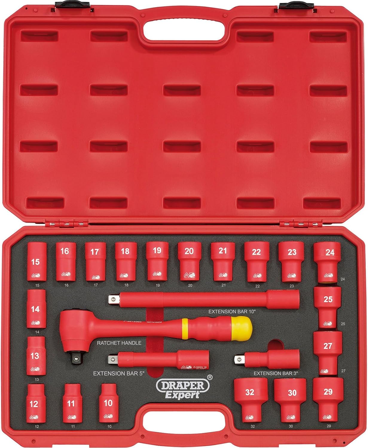 Draper 24 Piece 1/2" Drive VDE Insulated Socket Set Metric Amazon.co