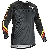 Fly Racing 2022 Adult Lite Jersey (Metal/Red/Yellow, Large)