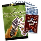 Stripper Deck Kit with Bicycle Playing Cards &ndash; Learn 125 Plus Magic Tricks Using Deck of Cards, Magic Cards &amp; Professional Trick Routines for Beginners, Kids &amp; Adults (Blue)