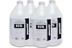 GOTPARTS747 Isopropyl Alcohol - IPA 91% (4-1 Gallon) High Purity - Made in USA