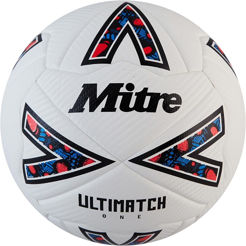 Mitre Ultimatch Football Enhanced Control Durability Added Accuracy White/Black