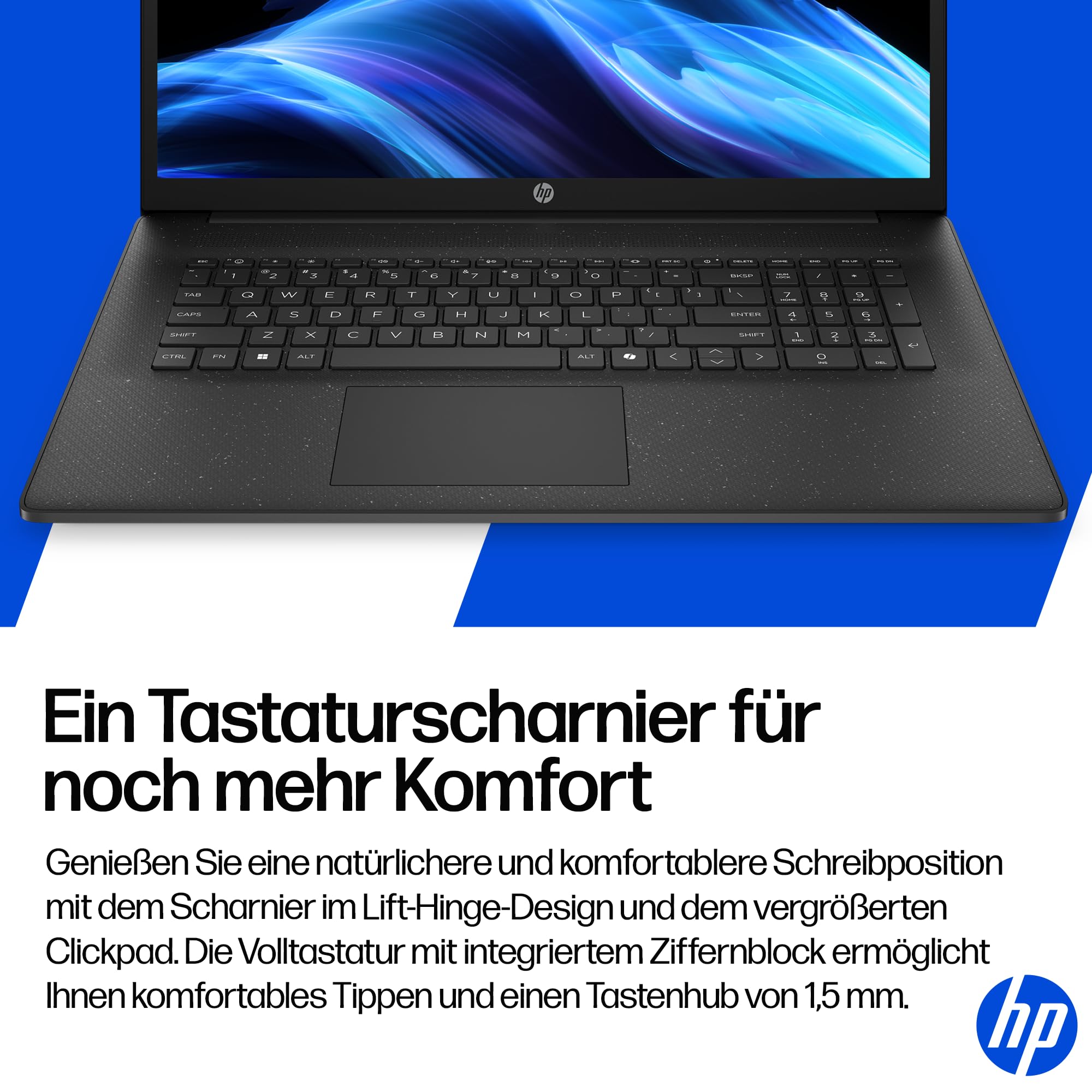 HP Laptop mit 17,3" FHD Display, AMD Ryzen 5 7520U, 8 GB DDR5 RAM, 512 GB SSD, AMD Radeon-Grafik, Windows 11, QWERTZ, Schwarz inkl. 25 GB Dropbox-Speicher für 12 Monate 6