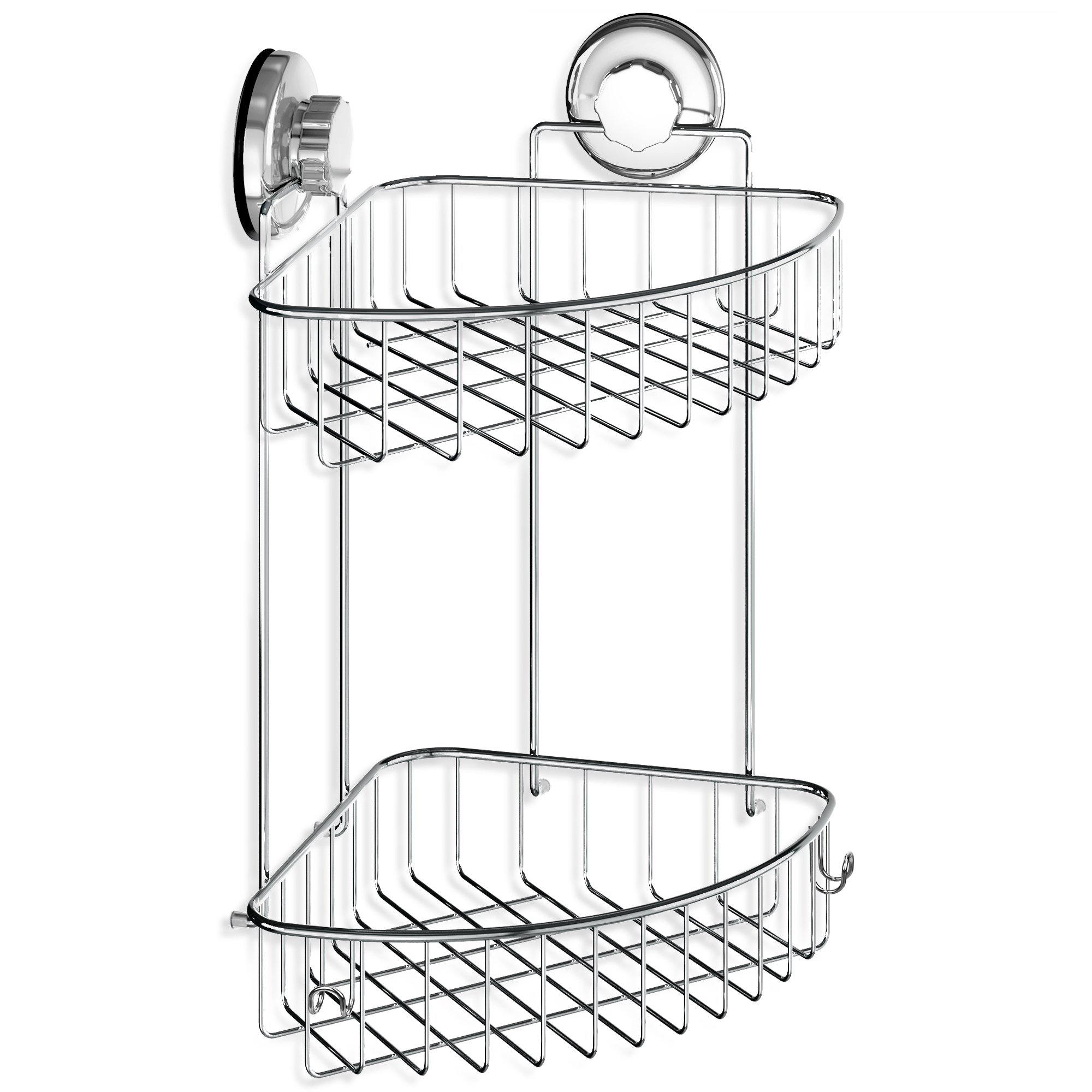 HASKO accessories Suction Cup Corner Shower Caddy 304 Stainless