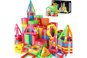 Coodoo Upgraded Magnetic Blocks 138PCS Magnetic Building Tiles STEM Toys for 3+ Year Old Boys and Girls Learning by Playing Games for Toddlers Kids Compatible with Major Brands Building Blocks