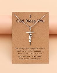Lcherry Naomi Name Cross Necklace Personalized