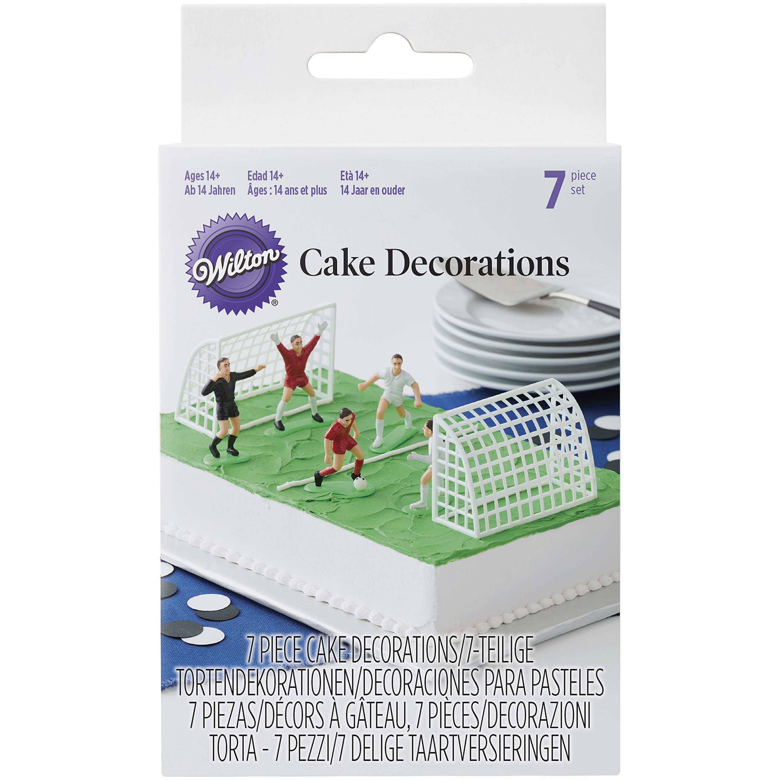 Wilton Football Field Cake Topper and Decoration, 7-Piece Set