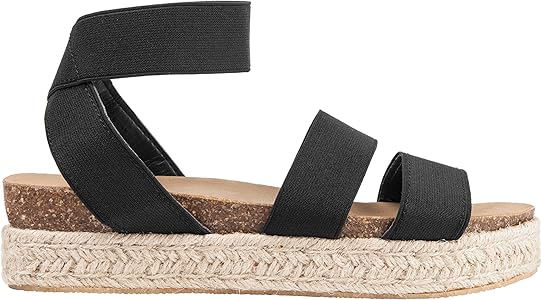 stretch strap platform espadrille sandals