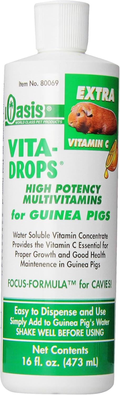 OASIS #80069 Guinea Pig Vita-Drop Vitamins, 16-Ounce liquid multivitamin with Vitamin C : Pet Supplies