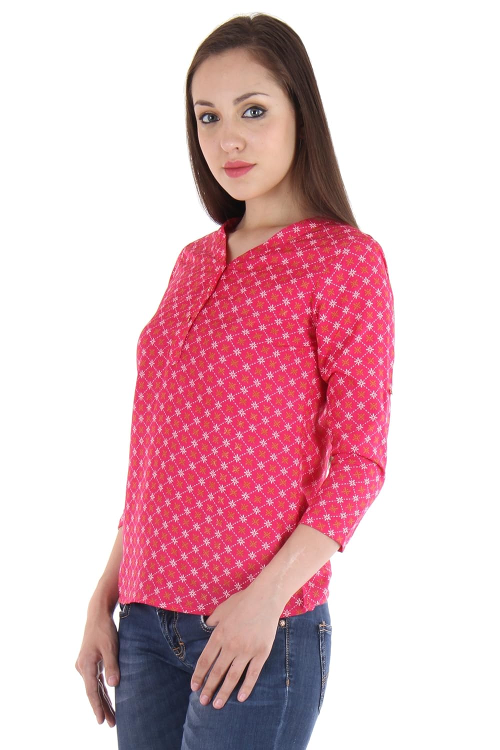 vvoguish pink printed top