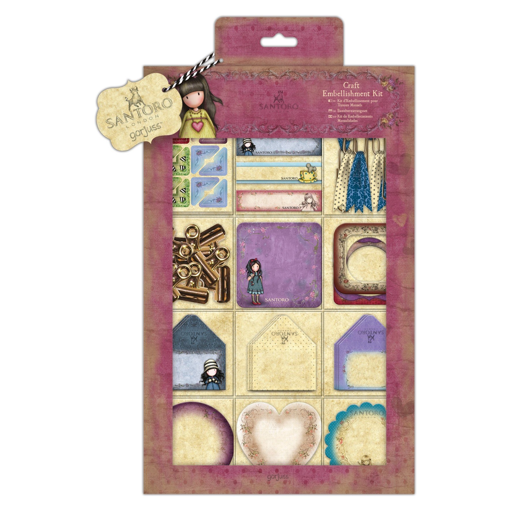 Santoro Gorjuss Craft Embellishment Kit 81 Pieces