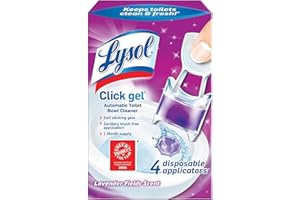 Lysol Automatic Toilet Bowl Cleaning Click Gel, Lavender Scent, 4 Count