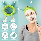 Molain Face Wash Headband Coral Fleece Green Elastic Non-Slip Makeup Accessory view 4
