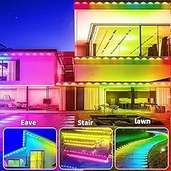 Sxlofty 32.8FT Permanent Outdoor RGB Lights,IP67