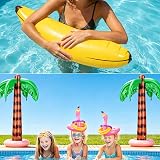 Evance Hawaiian Inflatable Pool Toys 14 Pack Beach Decor Toss Ring Game view 6