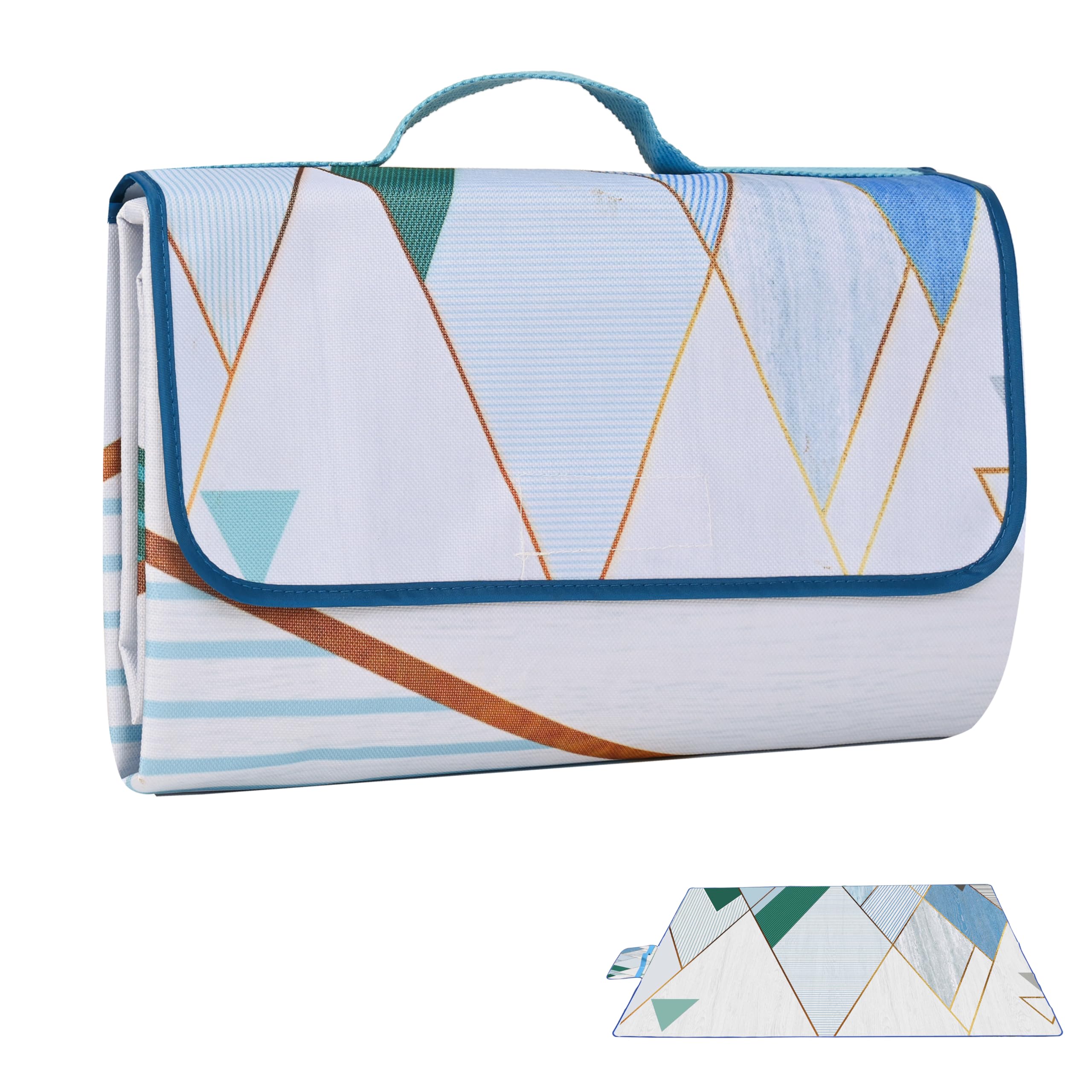 Picnic Blanket, Foldable Waterproof Sand Mat, 150 x 200 cm, Extra Large Picnic Blanket, Outdoor Mat, Beach Blanket for Camping, Hiking, Travel, Family Concerts