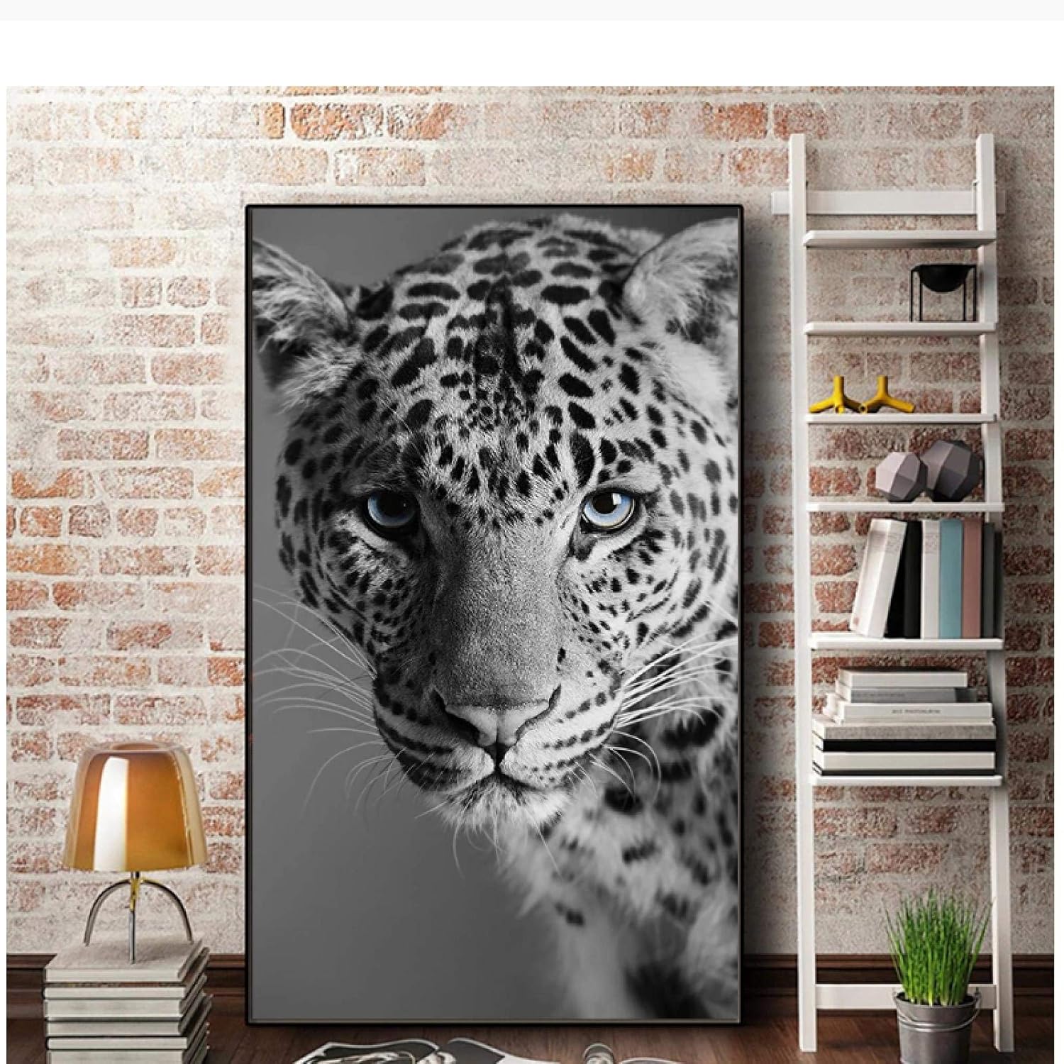 Nativeemie Black and White Leopard on The Wall Art Posters and Prints
