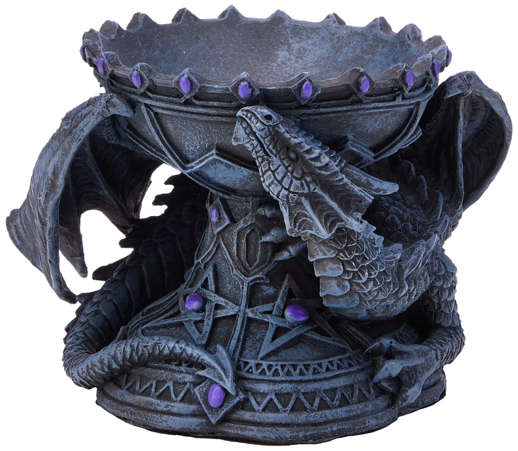 Nemesis Now Dragon Beauty Crystal Ball Holder Anne Stokes 18cm, Grey