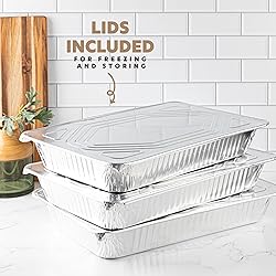 PLASTICPRO 25 Pack Aluminum Pans 13'' X
