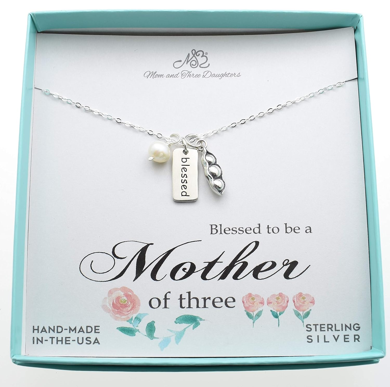 mom of three necklace