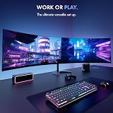 VonHaus Dual Monitor Stand 13-32 inch Full Motion VESA 75x75 100x100 view 5