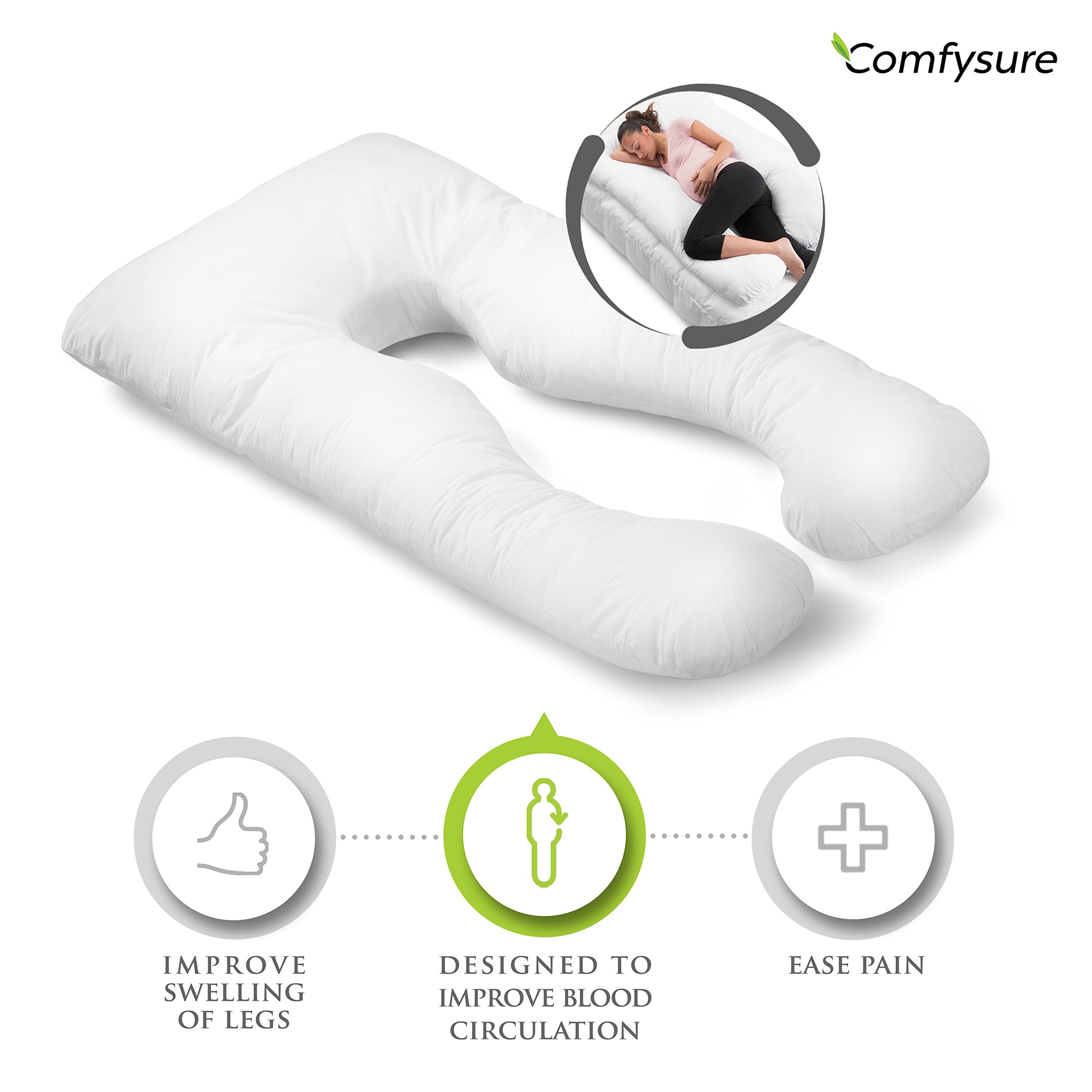 ComfySure Pregnancy Full Body PillowU Shaped Maternity Nursing Cushion