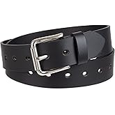Dickies womens Fully Adjustable Perforated Casual Jean Workwear Belt With Roller Bar Buckle