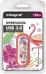 Integral 128GB XPression USB 3.2 Flamingo Pen Drive External Storage view 2