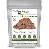 The Spice Way Star Anise - Ground (4 oz) great for baking and tea | Potent ground star anise for glazes, baking, rubs and sau