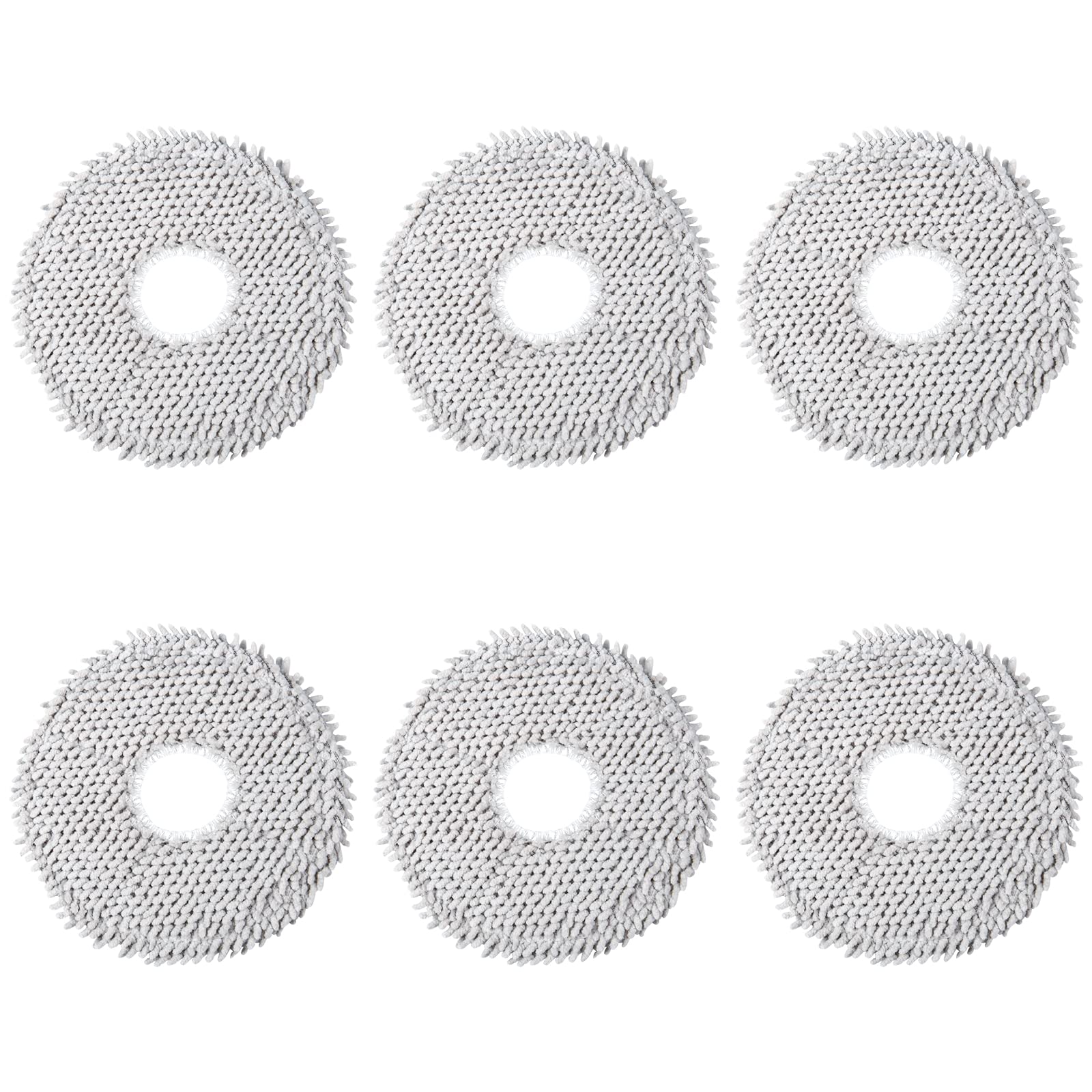 6 Stück Wischtücher für Dreame L10s Ultra Gen 2/Gen 3 /L10s Pro Ultra Heat/L20 Ultra/X40/X50 Ultra Complete Mova E30 Ultra/P50 Pro Ultra & Xiaomi X10+/X20+ Saugroboter, Mikrofaser Wischpad Zubehör