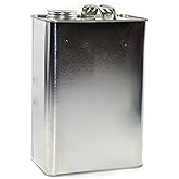 EISCO 1 Gallon F-Style Reusable Metal Can with 1-3/4" Delta Opening and Screw On Cap - Secure Storage and Easy Pouring