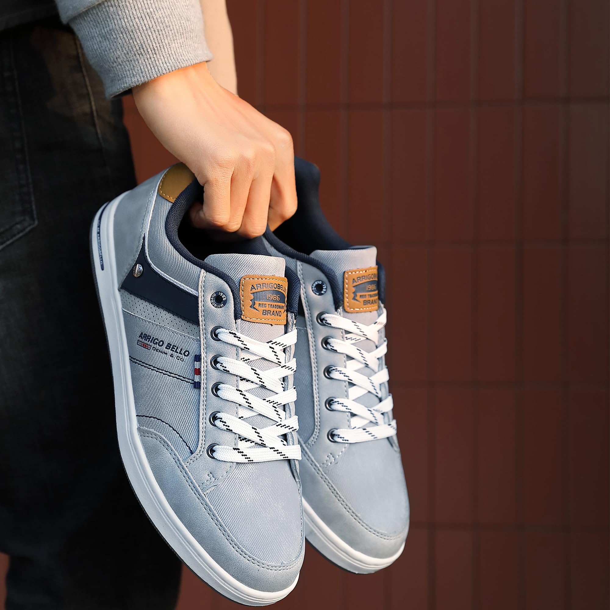 AX BOXING Freizeitschuhe Herren Sneakers Walkingschuhe Mode Schuhe Leichte Trainers Sportschuhe Größe 41-46 EU (1018_Grau, 44 EU) 7