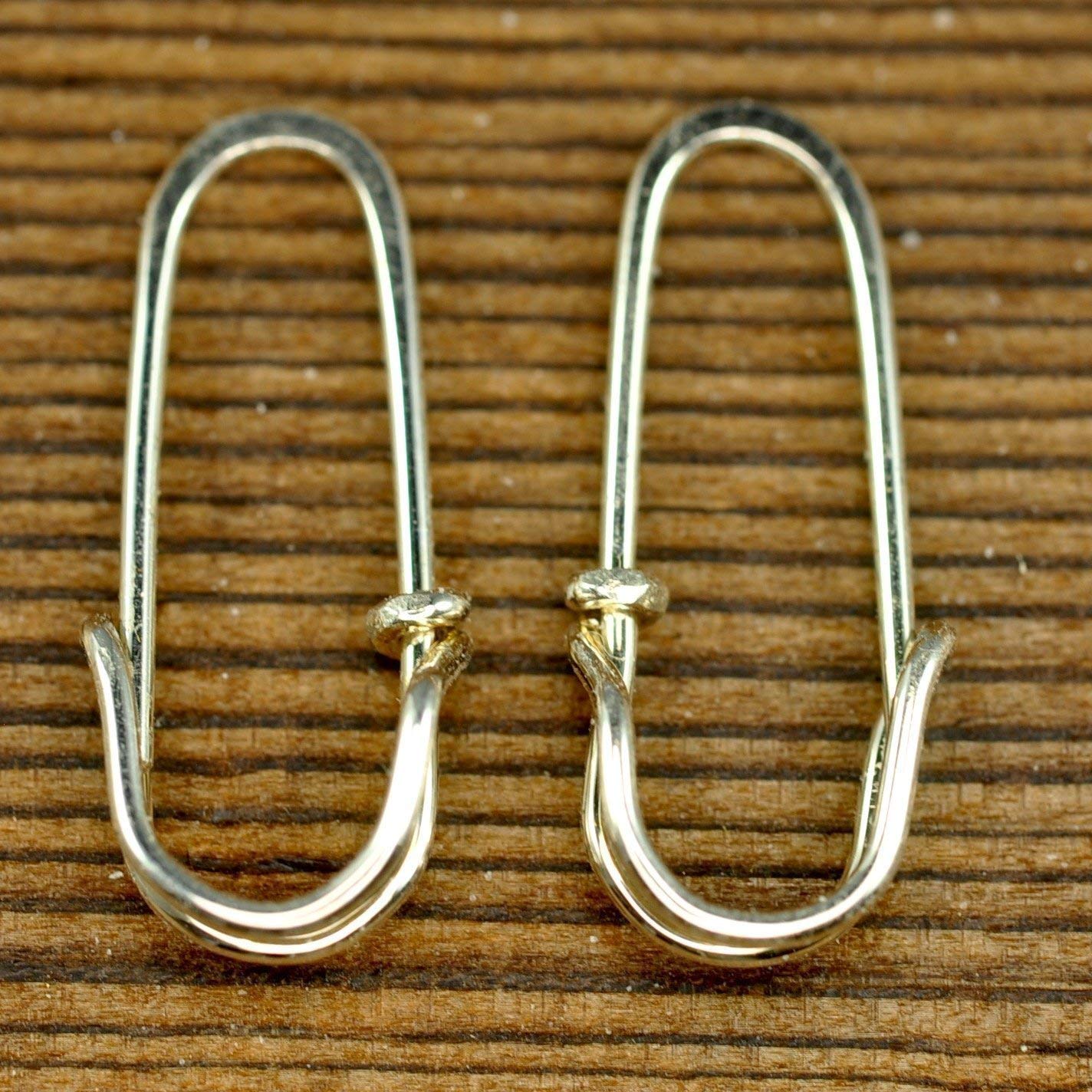 MINI Safety Pin Earrings (single loops) sterling silver