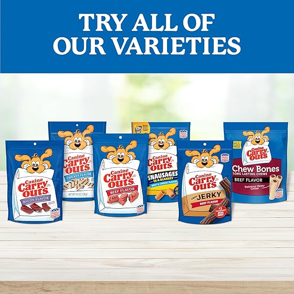 CANINE CARRY OUTS DOG TREATS, BEEF FLAVOR, 47 OUNCE