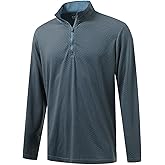 M MAELREG Quarter Zip Pullover Men Jacquard Dry Fit Moisture Wicking Long Sleeve Golf Casual Stretch Sweatshirts For Men