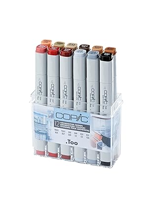Copic classic Architektur-Set Marker 12-er Set YR02, YG91, E43, E44, E33, E35, E04, E07, E09, C2, C4, 100