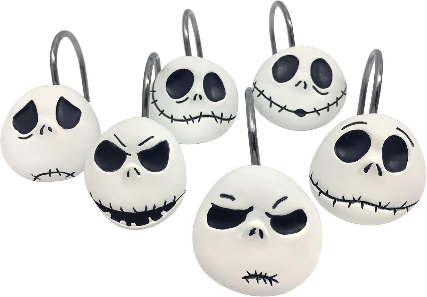 Jay Franco Disney Nightmare Before Christmas Jack Skellington 12-Piece Shower Curtain Hooks: Home & Kitchen