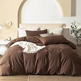 JIYUAN Twin Washed Cotton Duvet Cover Set, 2-Piece, Relaxed Linen Feel | Includes 1 Pillowcase, Hidden Zipper &amp; 8 Corner Ties. Naturally Soft, Breathable &amp; Lightweight. Machine Washable.
