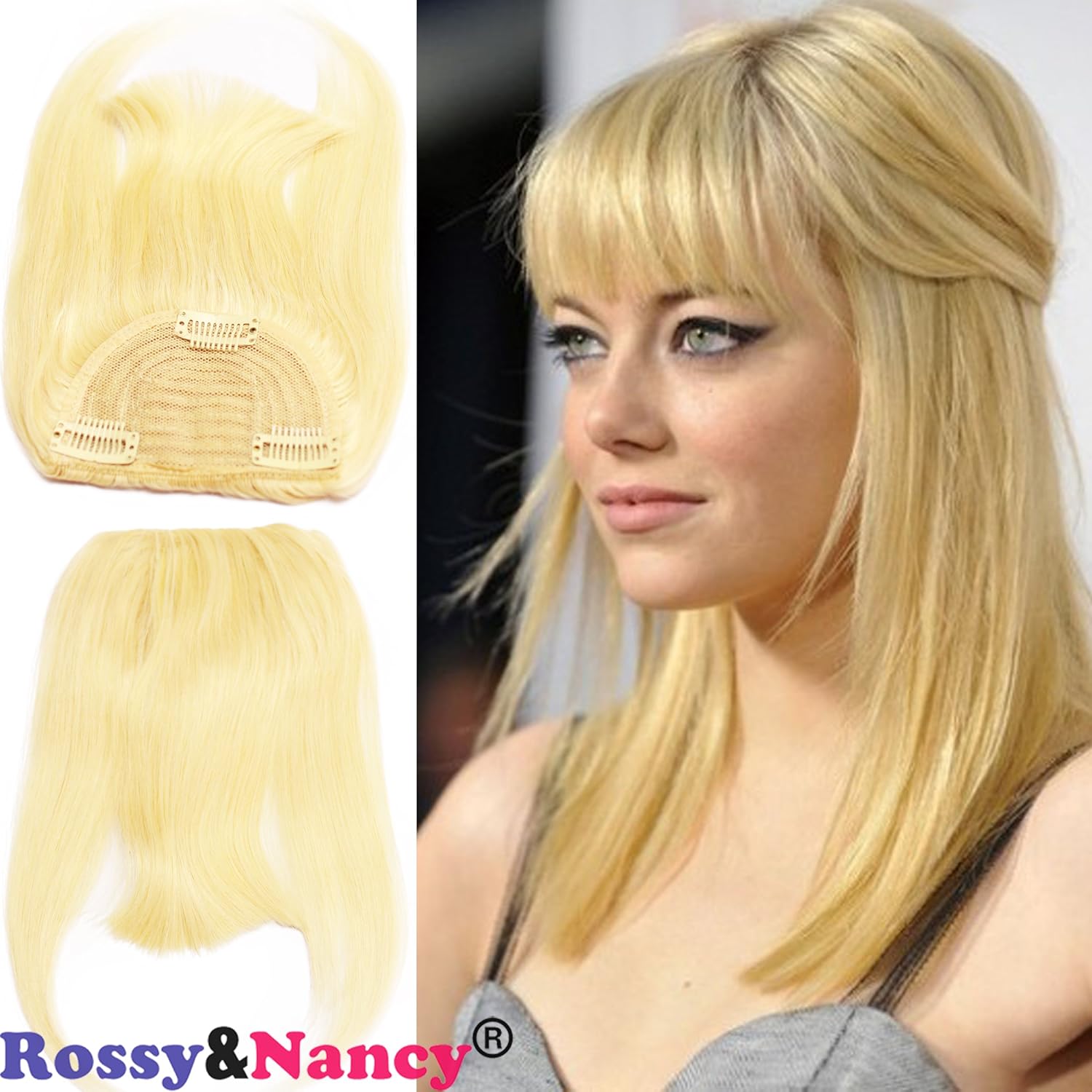 613 Rossy Nancy 613 Blonde Color Brazilian Human Hair Clip In