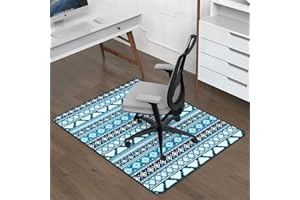 PLACOOT Heavy Duty Office Chair Mat for Carpet and Hardwood Floor Bohemian Desk Chair Mat Rug 36'' x 48'' Jacquard Woven Surface Floor mats for Office Home