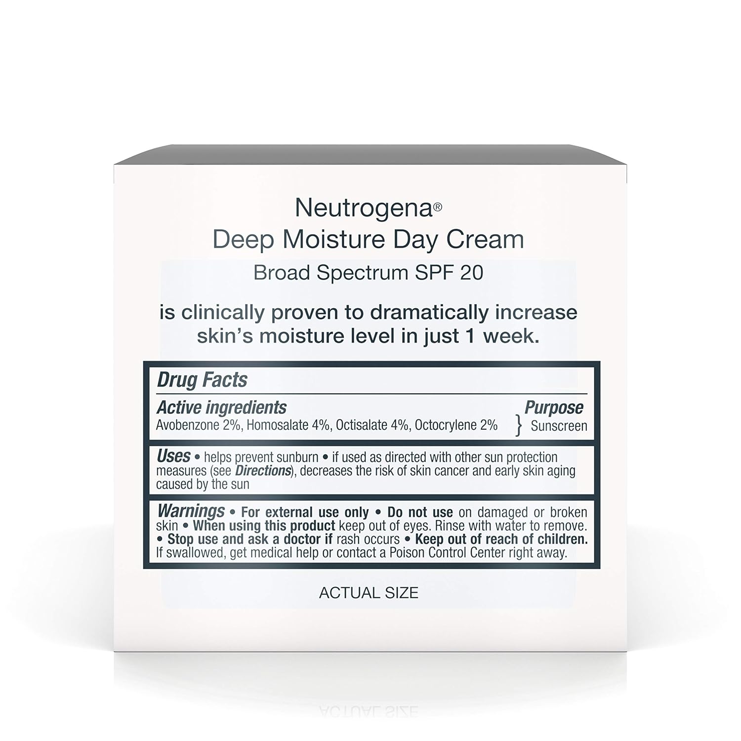 neutrogena deep moisture day cream spf 20